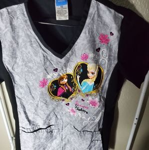 Disney "Frozen" Scrub Top